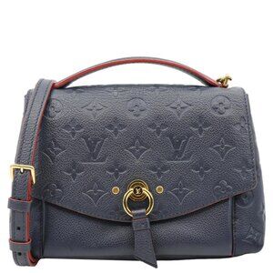 Louis Vuitton  Blanche Empreinte Leather Shoulder Bag Marine Rouge
